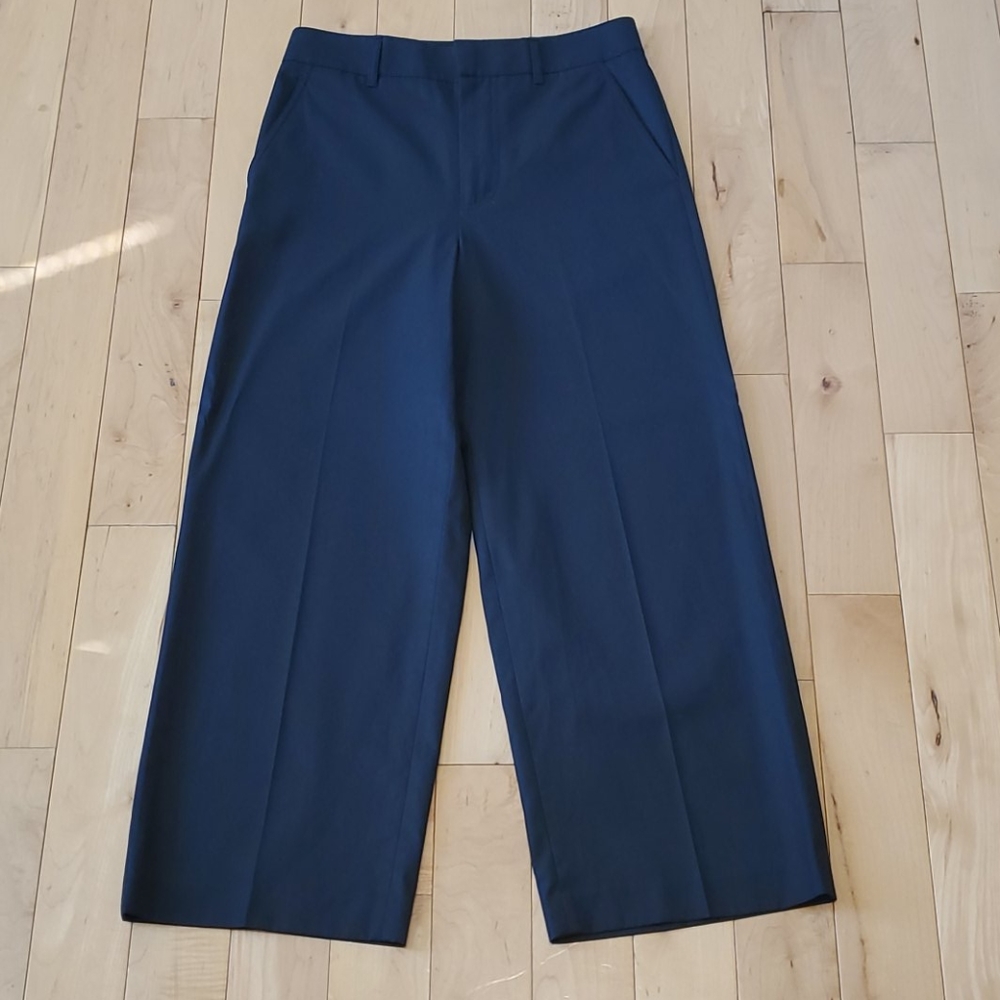 Vince Black Wide Leg/High Waist Cotton Crop Pant